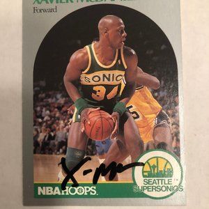 NBA Xavier McDaniel autograph basketball card